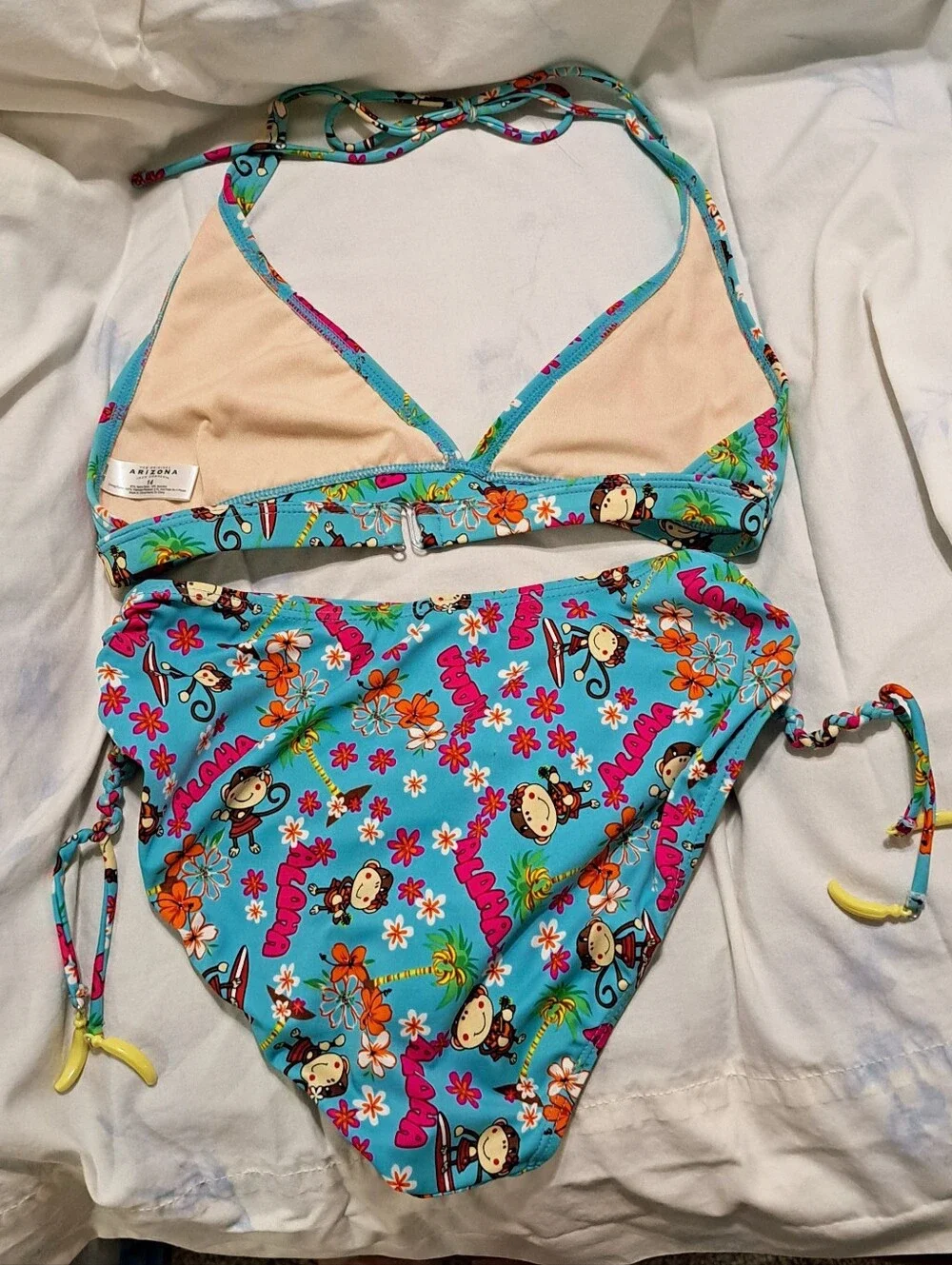 Arizona Big Girls Monkey  swimming suit, sz. 14